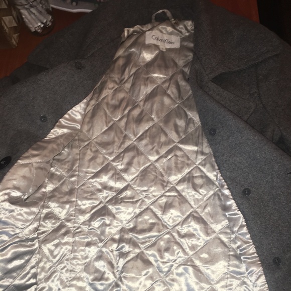 Calvin Klein Peacoat Grey w Silver Lining 8 - Picture 2 of 3